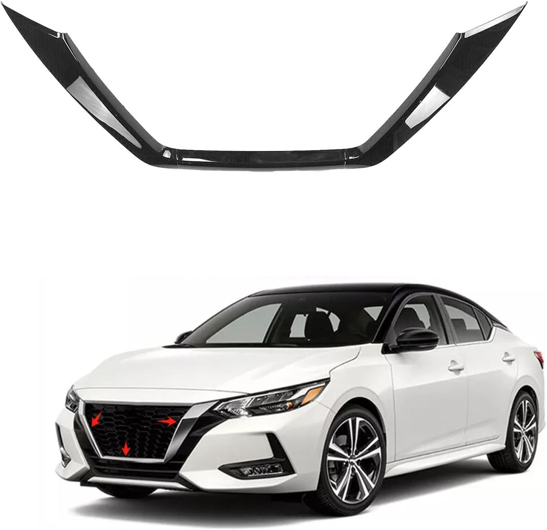 Front Grill Frame Cover Trim 3PCS For Nissan Altima 2019 2020 2021 2022