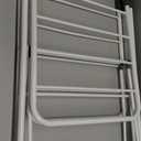 Clothes Drying Rack, Metal Foldable Laundry Drying Rack, with Adjustable Height Levels Wings, Space Saving, Indoor Outdoor Use, White Free-Standing Airer (Small)