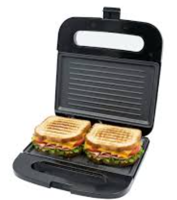 OVENTE Electric Panini Press Grill with Nonstick Plates, LED Indicator Lights, Thermostat Control, Cool Touch Handle, Compact Sandwich Maker Perfect for Cooking Breakfast, Snacks & More, Black GP0401B
