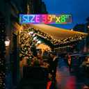 HS Programmable Scrolling led sign, High Brightness Full Color Outdoor Waterproof, Digital Display Board for Advertising Store Business Window Restaurant P10 (39''x8'')