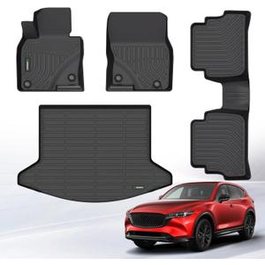 ANBINGO for Mazda CX-5 Floor Mat & Cargo Liner, 2017-2025, Sport/Touring/Carbon Edition/Carbon Edition Turbo/Grand Touring/Grand Touring Reserve/Signature, TPE All Weather CX5 Mats Set