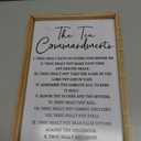 The Ten Commandments Rustic Bible Verse Framed Wall Art, 11''×16'' 