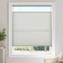 LazBlinds Top Down Bottom Up (TDBU) Cordless Cellular Shades Light Filtering with Privacy, Thermal Insulation, Noise Reduction Honeycomb Blinds for Windows 34"W x 64"H, Dove Grey - Light filtering