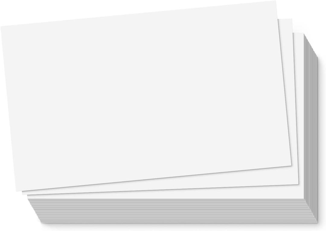 S&O 300gsm 3x5 Postcard Paper Cardstock (Both Sides Blank) For Art or Blank Note Sheets for Mailing. White Plain Greeting Slips, Index Note Printable Message Tags Set. Bulk Printed Letters, 100 Pack