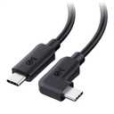 Cable Matters 20Gbps Right Angle USB C Cable - 6ft, Supports Up to [8K@30Hz / 4K@120Hz Video, 240W Charging, 20Gbps Data Transfer] 90 Degree USB C Cable, Right-Angle USBC to USBC Cord