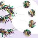 Bibelot 70 Inch Mardi Gras Purple and Green Glitter Garland, Mardi Gras Hanging Party Garland for Front Door Mantle Fireplace Carnival Party Indoor and Outdoor Decor