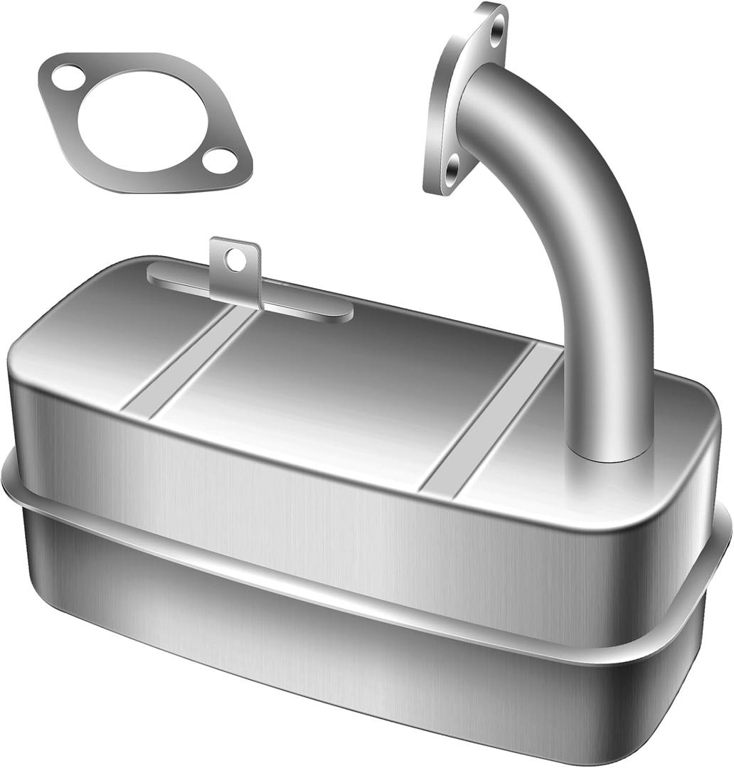 GY22156 Muffler Tractors W/Installation Gasket for John Deere Tractors 107S D110 D105 X125 X145 X126 E110 E100 Replaces GY21990