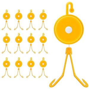 VIVOSUN 12 PCS Retractable Plant Yoyo with Stopper for Grow Support in Tent Garden or Hydroponics, Yellow