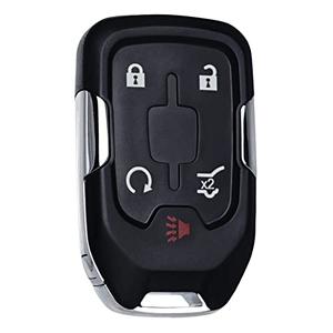 SUPALAND Key Fob Replacement Fits for GMC Acadia 2017 2018 2019 2020 2021 Push Start 5 Button Smart Proximity Keyless Entry Remote Start Control 13508275 HYQ1EA Self-Programmable