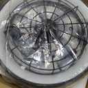 23" Wall Mount Fan with Light,3 CCT, Dimmable,Quiet 6 Speed Wall Mounted Fan with Remote/App Control, Timer, 360 Adjustable Tilt Plug in Wall Fan for Garage,Patio,Tool Room,Home