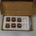 Khtumewrae Antique Brass Cabinet knobs,6 Pack 1inch Kitchen Cabinet knobs Ball Dresser knobs Vintage Cabinet knobs.