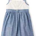 Gymboree,Girls,and Toddler Embroidered Sleeveless Skirtall Jumpers (Blue)