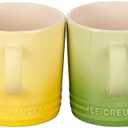 Le Creuset Stoneware Set of 6 London Mugs, 12 oz. Each, Multi-Color