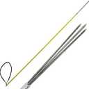 Scuba Choice 5' One-Piece Fiber Glass Spearfishing Pole with 12" Stainless Steel 3-Prong Paralyzer Tip & Black Rubber Sling  Durable, Lightweight Precision Tool for Saltwater & Freshwater Hunting