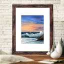 LUCKYLIFE 16x20 Frames, Picture Frames for Wall, Display Pictures 11x14 with Mat or 16x20 without Mat, Pack of 2, Rustic Brown