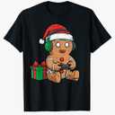 Funny 67 Six Seven Gingerbread Soccer Christmas T-Shirt. S