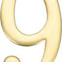 uxcell House Numbers for Outside, 1.85 Inch Self Adhesive Brass Mailbox Decor Number Stickers for Apartment Office Hotel Room Door Signs(Number 9)