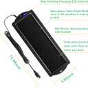 Sunway Solar Car Battery Trickle Charger & Maintainer 12V Solar Panel Power Battery Charger With Cigarette Lighter Plug Battery Clamp For Car Automotive Motorcycle Boat Marine Snowmobile Watercraft RV