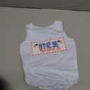 Dobeiokal 4th of July Baby Girl Outfits American Flag Sleeveless Romper Summer Bodysuit Cute Newborn Baby Boy 4th of July Outfit(A-Blue USA,3-6 Months)