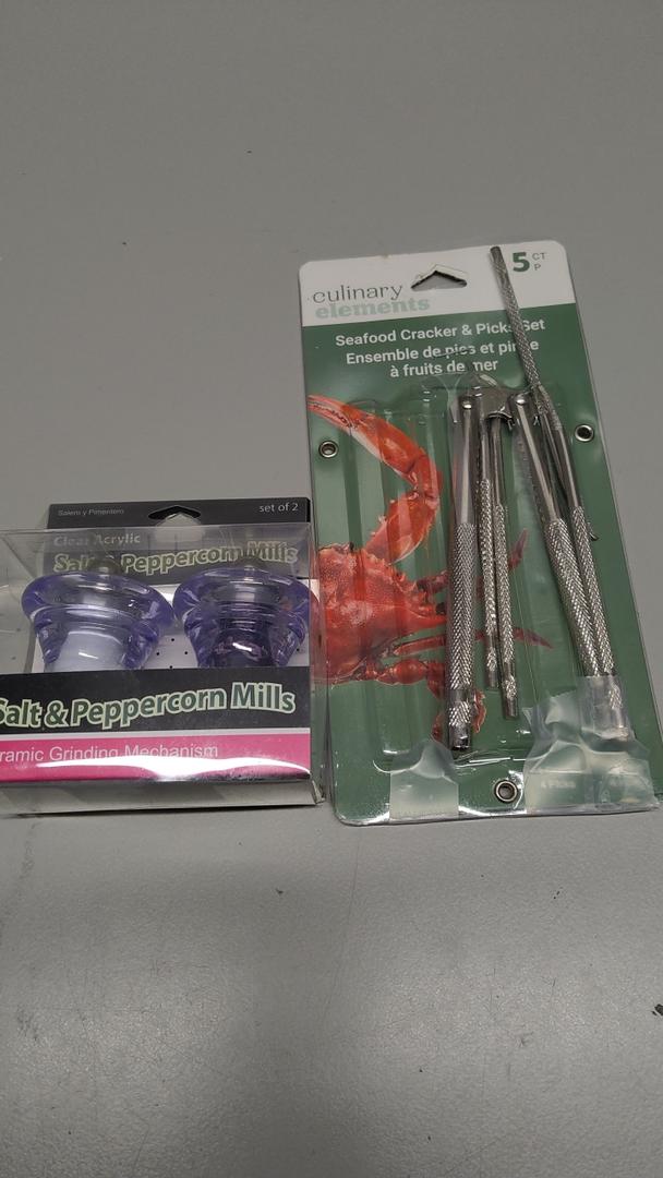 Salt and Pepper Mills and Seafood Cracker