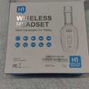 LEAYU Bluetooth Headset, 60hrs Noise Canceling V5.2 Over Head Headphones, Single Ear Trucker Wireless Headset with Mic, Mute Button, Multipoint, for Phones PC Computer Truck Driver Office Work - Black