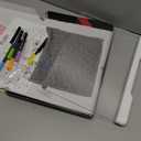 16-Inch Rechargeable Doodle Glow LED Note Board, 7-Color Light Modes, Neon Art Dry Erase Light Up Drawing Pad with Built-in Stand, Sketching Gift Toy for Kids/Girls/Teens, 5 Markers & Tracing Book (White)