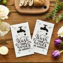 2 x Horaldaily 50 Disposable Paper Napkin Decorative Guest Napkins, Wash Your Hands White Hand Towel for Bathroom Room