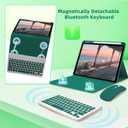 Keyboard Case for iPad 10th / A16 11th Generation 2022/2025-7 Colors Backlit Keyboard Cover and Mouse (Dark Green)