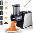 5 In 1 Electric vegetable slicer300W Electric Cheese Grater Salad Shooter, One-Touch Easy Control, Electric Grater for Vegetables, Cheeses and NutsFor Home Kitchen