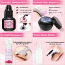 Lash Kit for Eyelash Extensions, 327 PCS Lash Extension Supplies with Lash Mannequin Head, Eyelash Extension Cleanser, Eyelash, Glue, Remover, Lash Extension Kits for Beginner Practice at Home