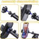 Car Phone Holder, Strong Suction Cup Vehicle Dashboard Smartphones Mount, Stable Silicone Clamp Extendable Automotive Cellphone Holder Accessories, Universal for SUV, Sedan, Truck