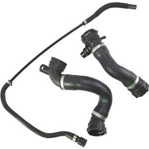 Engine Lower Upper Radiator Hose Coolant Water Hose Pipe + Expansion Tank Vent Line Hose Replacement Set fit for BMW 325i 328i 330i #17127618510 17127531579 17127531581