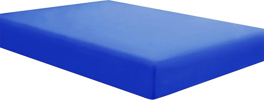 Sfoothome Single Fitted Sheet (Full - Royal Blue) - Deep Pocket Brushed Velvety Microfiber, Breathable, Extra Soft and Comfortable - Wrinkle, Fade, Stain and Abrasion Resistant