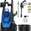 Pressure Washer -5000PSI Power Washer 500ML Foam Canno with Pressure Washers 4 Quick Connect Nozzles for Cars Patios Driveway