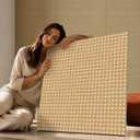 Acoustic Wall Panels, Cane Lattice
6-Piece 23.62 X 23.62 Inches, Sound Absorbing Panels, Peel and Stick Wall Panels, Acoustical Soundproof Wall Decor