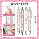 VorkiVecKi Pink Christmas Pens Gifts - 24 Pcs Cute Retractable Ballpoint Pen Black Ink Smooth Writing Fine Bulk Xmas Santa Tree Party Favors for Women Office Supplies