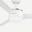 Amazon Basics 44in Ceiling Fan with LED Light and Remote Control (White), Medium