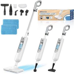 Steam Mop All-in-one Multi-Functional Powerful Steam Cleaner, Handheld Detachable Floor Steamer with 2 Steam Level, 380ML Water Tank & 23FT Power Cord for Whole Home Use