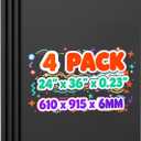 4 Pack Foam Board 24"x36", 0.23 Inch Thickness Black Poster Board, Double-Sided Acid-Free Foam Core Board, Large Lightweight Polystyrene Mat Board for Painting, Display, Craft & School Projects