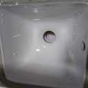 Square Undermount Bathroom Sink 10" x 10" White Ceramic
