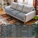 Hokway Stretch Couch Cushion Covers, 3 Piece Individual Sofa Cushion SlipcoversJacquard Sofa Seat Slipcover Set, Non-Slip Protector for Cushion (LightGray,Small-3PC)