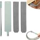 Retractable Gap Dust Cleaning Tool with 2 Microfiber Dusting Cloths, Flat Duster with Extension Pole, Extendable Microfiber Duster with Bendable & Removable Head, Reusable Washable Dusting Wand