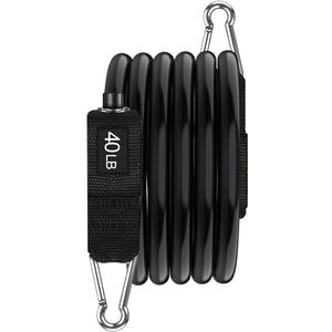VEICK Single Resistance Bands for Physical Therapy, One Single Exercise Bands Tube, Workout Bands Resistance Training for Gym Home Workout Gear (Black-40LBS)