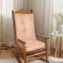 Waterproof Rocking Chair Cushions IndoorGlider Rocker Cushions,Rocking Chair Pads for Wooden Rocking Chair (21*17/17*17, Blackish Green)