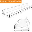 Febwind 4 Pack 24-Inch Long Clear Acrylic Floating Shelves U Shape Wall Shelf for Book Display Makeup Product Spice Organizer