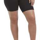 HUE Women's High Waist Blackout Cotton Bike Shorts (X-Large)