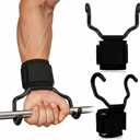 2 Pcs Weight Lifting Hooks Widened Design Heavy Duty Wrist Lifting Straps 5 Inch Hooks for Men Women Adjustable Gym Straps Hook for Pull-ups Deadlifts Strength Training and Fitness Workouts