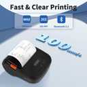 Portable Label Maker Machine with Tape, 3 Inch Thermal Sticker Label Printer, Wireless Bluetooth Barcode Label Printer for Small Business & Office, Compatible for Smartphones & PC