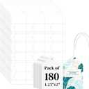 180 Pcs Printable Tags with String 1.25 x 2 Inch Scalloped Printable White Tags with Crop Tool for Clothing Paper Gift Party