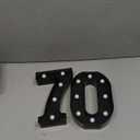 Pooqla Light Up Numbers, Lighted Marquee Number Sign for 70th Birthday Party Decor, Battery Powered LED Number Lights for 70 Party Decor, Lights Sign for Wall Home Anniversary, Decoration 70 (Black)